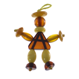 Colgante de ámbar, muñeco de piedra