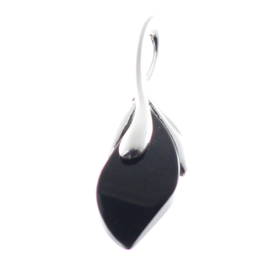 Colgante negro fruta en azabache con plata