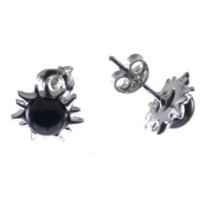 Pendientes azabache con plata de ley, soles