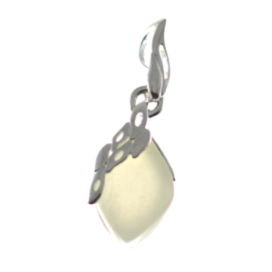 Colgante piedra luna con plata de ley, marquesa, moderno