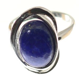 Anillo de lapislázuli con plata de ley-925