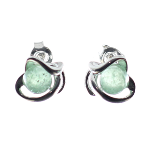 Pendientes originales de venturina con plata