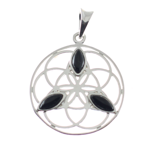 Colgante celta en azabache y plata - crisocola.net