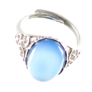 Anillo regulable en ágata y plata