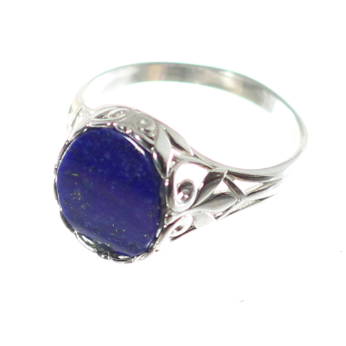 Anillo azul en lapislázuli con plata