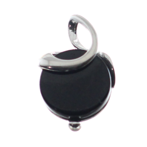 Colgante de manzana en azabache y plata
