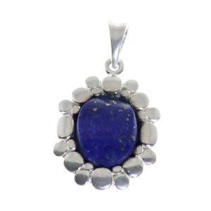 Colgante azul en lapislázuli y plata - crisocola.net