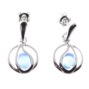 Pendientes elegantes en ágata y plata