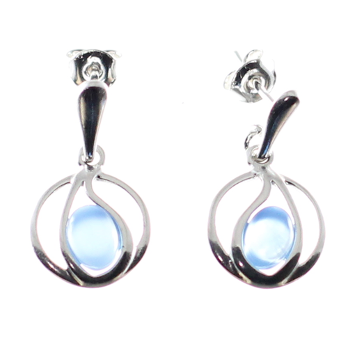 Pendientes elegantes en ágata con plata
