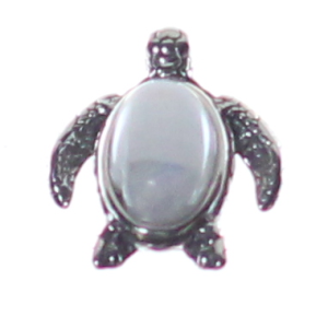 Colgante tortuga en piedra luna y plata