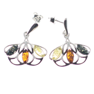 Pendientes andaluces en ámbar y plata - crisocola.net