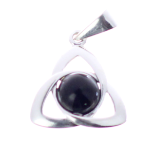 Colgante triqueta en azabache y plata
